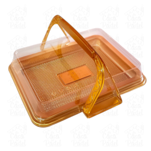 Domo rectangular dorado con asa JS-6805-1 para brazo gitano