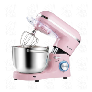 Batidora de Pie Aucma Rosada 660W: Potencia y Gran Capacidad